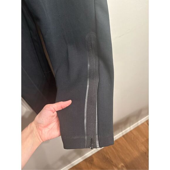 Nike Black Cotton Blend Zip Bottoms Running Athletic Track Pants Size XS Tall - Picture 2 of 6